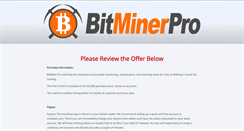 Desktop Screenshot of bitminerpro.com