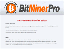 Tablet Screenshot of bitminerpro.com